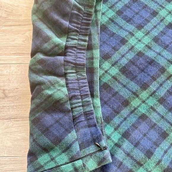 Green & Navy Plaid A-Line Skirt, Size Medium - Picture 7 of 8